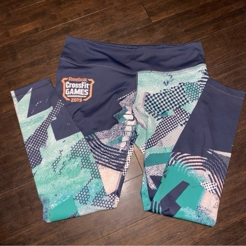 Reebok Womens CrossFit Games 2019 Workout Legging Pants Blue